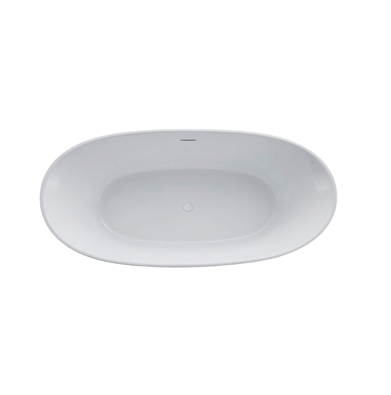 Акриловая ванна Vincea VBT-405-1860 185x90 см, отдельностоящая, белая, овальная, на ножках, со сливом-переливом
