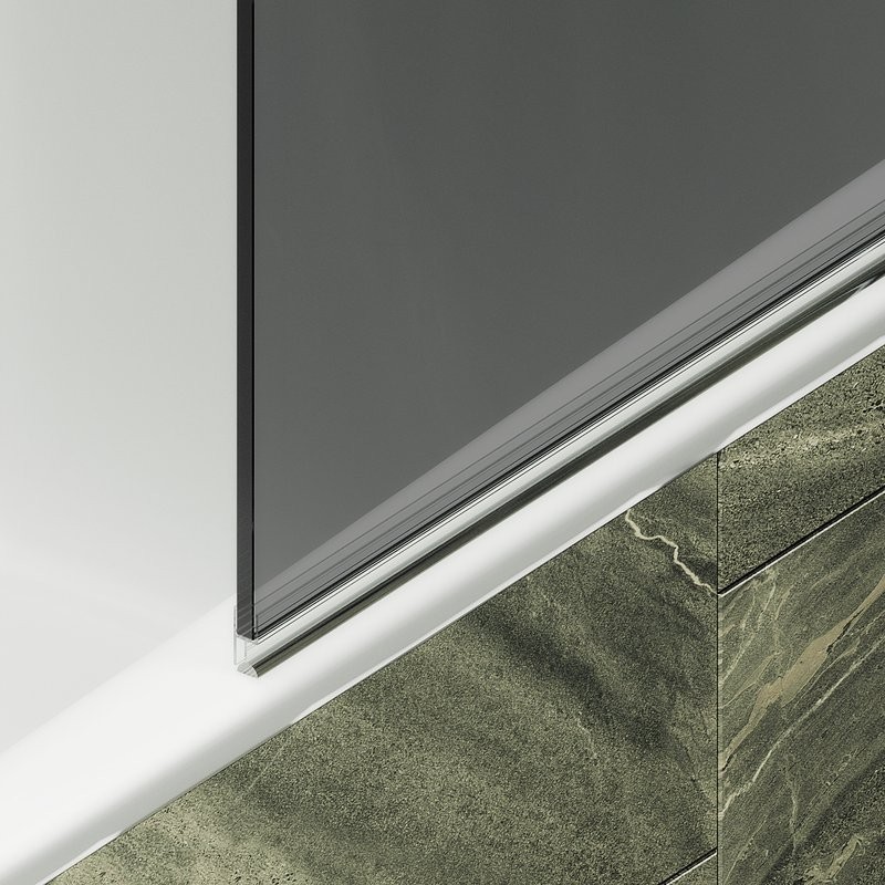 Шторка на ванну Maybahglass MGV-654-6 70 см, профиль черный, стекло графит