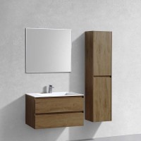 Тумба с раковиной Vincea Luka 80 2 ящика, дуб табак