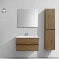 Тумба с раковиной Vincea Luka 80 2 ящика, дуб табак