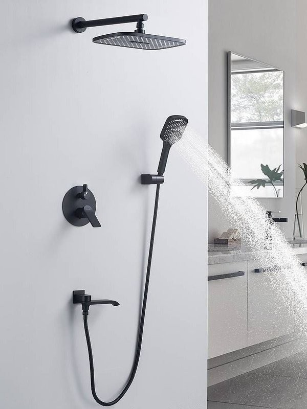 Душевая система встраиваемая Shevanik S4135H, черный