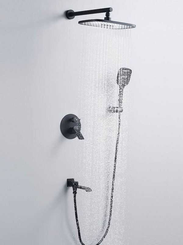 Душевая система встраиваемая Shevanik S4135H, черный