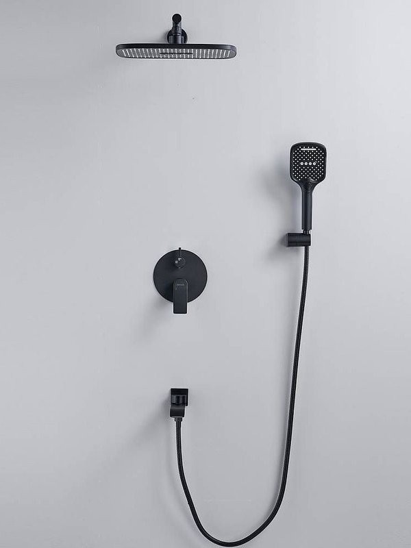 Душевая система встраиваемая Shevanik S4135H, черный