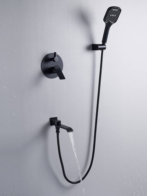 Душевая система встраиваемая Shevanik S4135H, черный