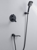 Душевая система встраиваемая Shevanik S4135H, черный