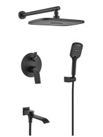 Душевая система встраиваемая Shevanik S4135H, черный