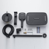 Душевая система встраиваемая Shevanik S4135H, черный