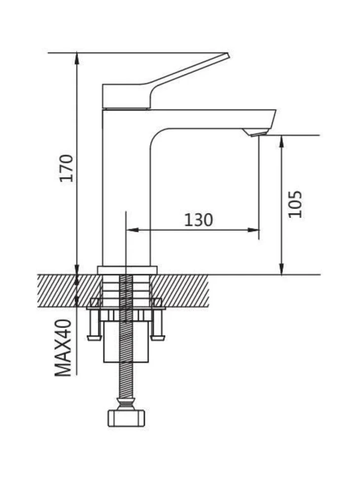 Смеситель для раковины Shevanik S4301T