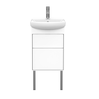 Тумба с раковиной Belux Клермонт Н 45-02 напольная, 2 ящика, белая