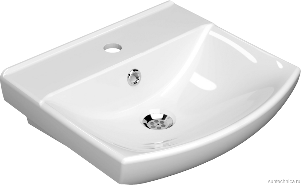 Тумба с раковиной Belux Клермонт Н 45-02 напольная, 2 ящика, белая