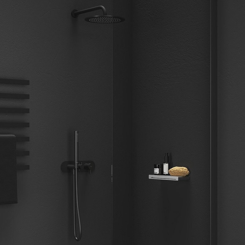 Верхний душ Ravak 980.20BLM матовый черный