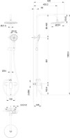 Душевая стойка Wonzon & Woghand WW-AE3354-CR хром