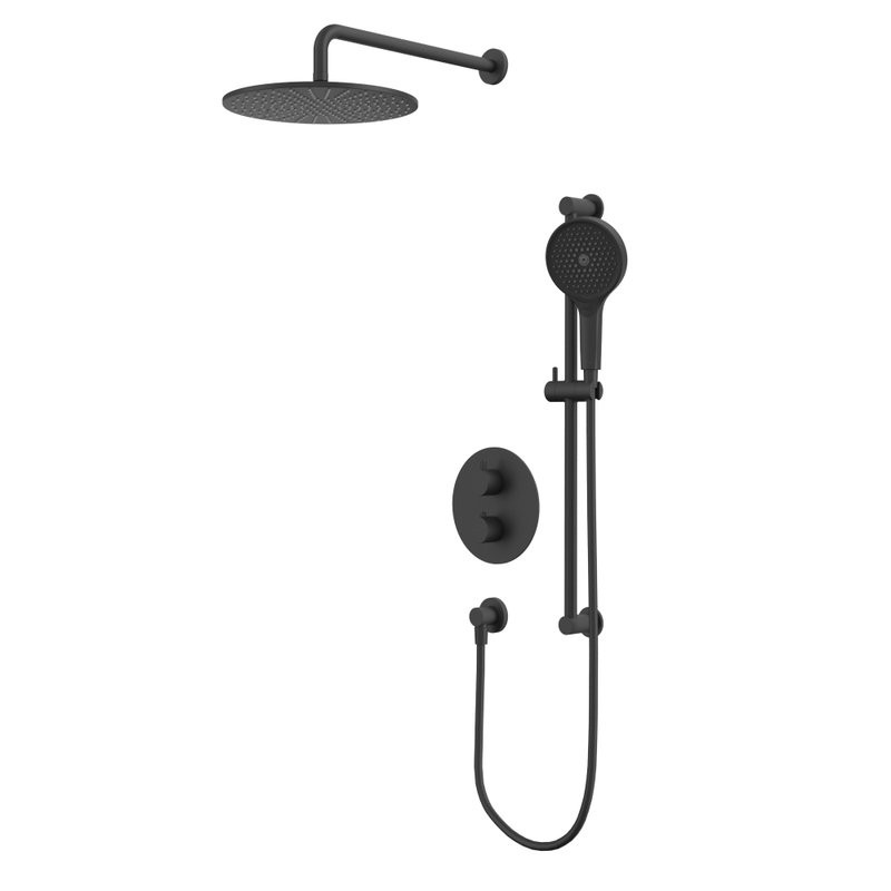 Душевой комплект WHITECROSS Y YSET09TOPBL С ВНУТРЕННЕЙ ЧАСТЬЮ, черный матовый