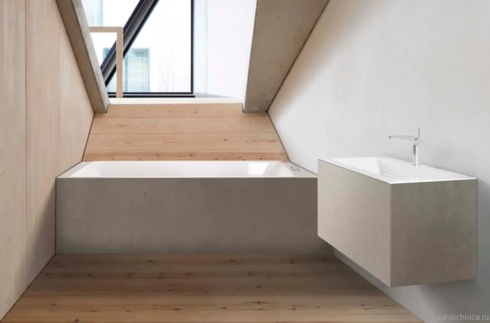 Стальная ванна Bette Loft 180x80 см, встраиваемая, белая, на ножках, с самоочищающимся покрытием, с шумоизоляцией
