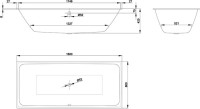 Стальная ванна Bette Loft 180x80 см, встраиваемая, белая, на ножках, с самоочищающимся покрытием, с шумоизоляцией