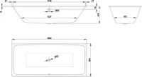 Стальная ванна Bette Loft 180x80 см, встраиваемая, белая, на ножках, с самоочищающимся покрытием, с шумоизоляцией