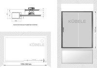 Шторка на ванну Kubele DE019 P2-CLN-MT 180х150 см, профиль матовый хром