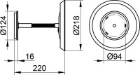 Косметическое зеркало Keuco Bella Vista 17605 019000 с подсветкой, поворотное, хром