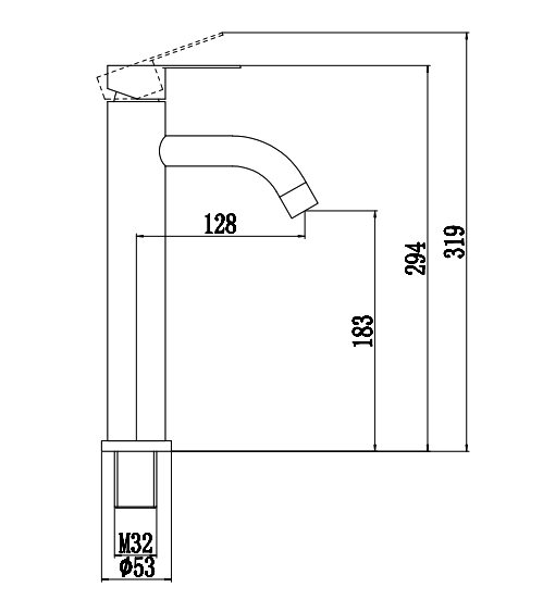 Смеситель для раковины Fmark FS8211H черный