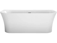 Акриловая ванна BelBagno BB711-1550-700 155x70 см, пристенная, белая, овальная, со сливом-переливом, с донным клапаном