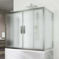 Шторка на ванну Kubele DE019 P4U-MAT-CH, 170х70 см, профиль хром