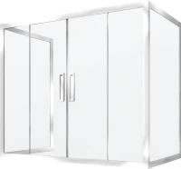 Шторка на ванну Kubele DE019 P4U-MAT-CH, 170х70 см, профиль хром