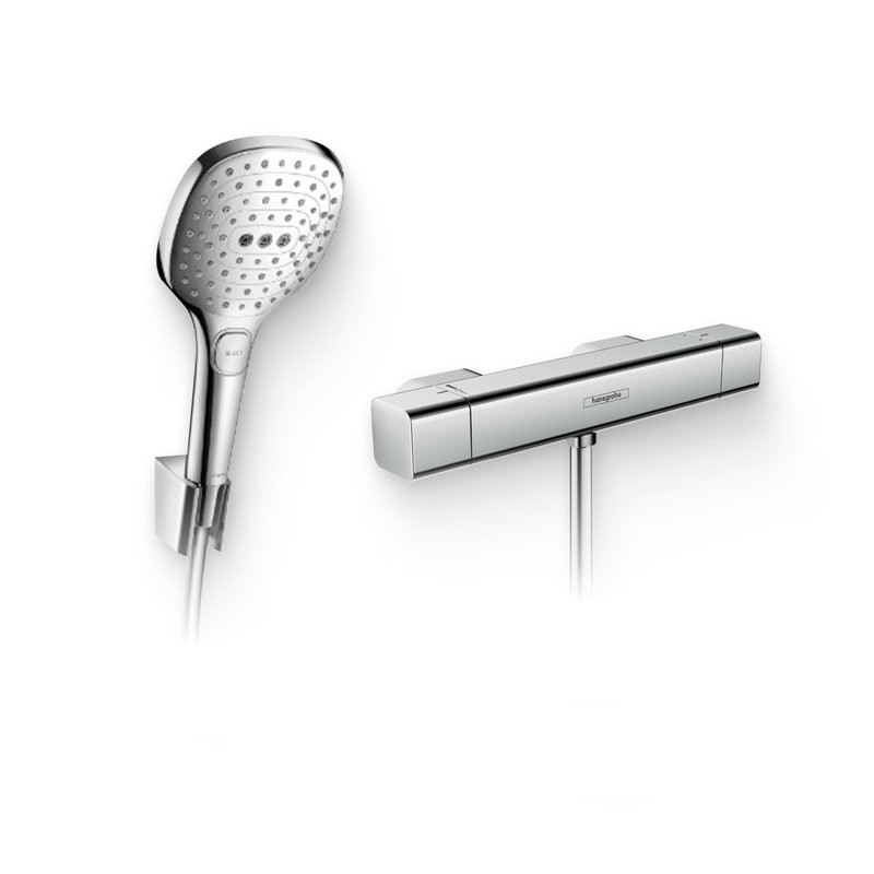 Душевой комплект Термостат Hansgrohe Ecostat E 15773000 для душа + Гарнитур Raindance Select E 26720000 хром