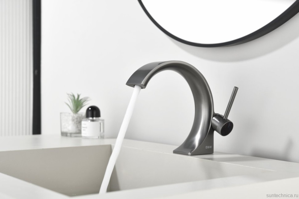 Смеситель для раковины Black&White Gravity 7106GM gun metal