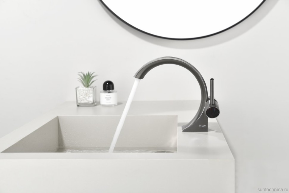 Смеситель для раковины Black&White Gravity 7106GM gun metal