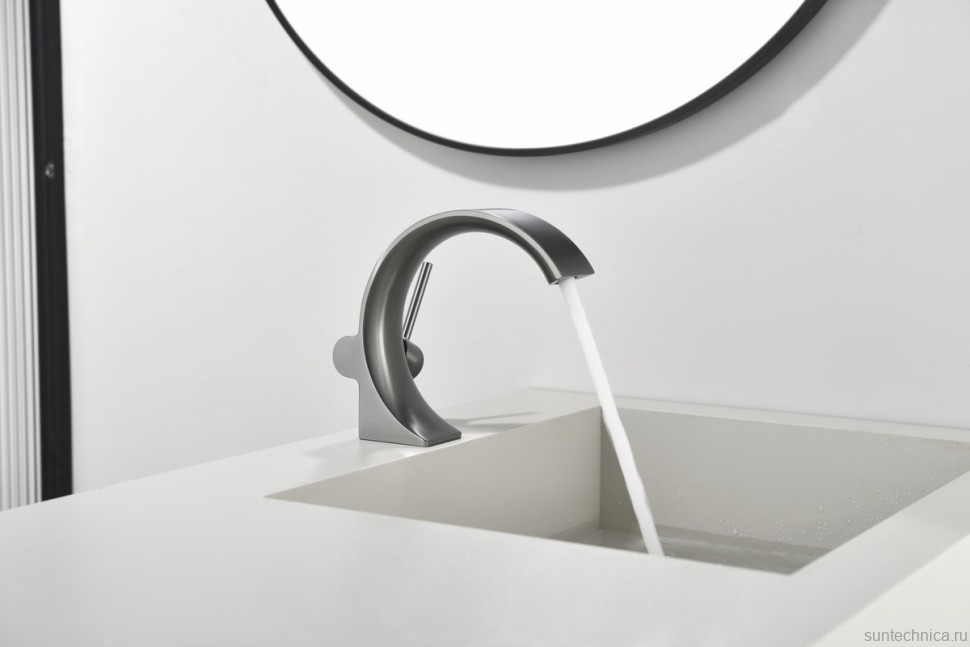 Смеситель для раковины Black&White Gravity 7106GM gun metal