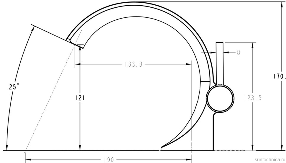 Смеситель для раковины Black&White Gravity 7106GM gun metal