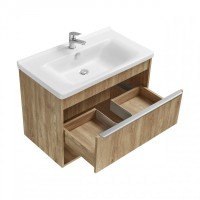 Тумба под раковину без столешницы AQUATON Хоуп 80 подвесная, 1 ящик, орех