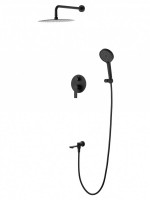 Душевой комплект Wonzon & Woghand Brilliant WW-88939079-MB С ВНУТРЕННЕЙ ЧАСТЬЮ, черный матовый