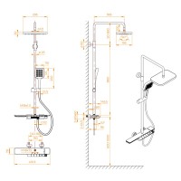 Душевая стойка RGW Shower Panels SP-34-Gr серая