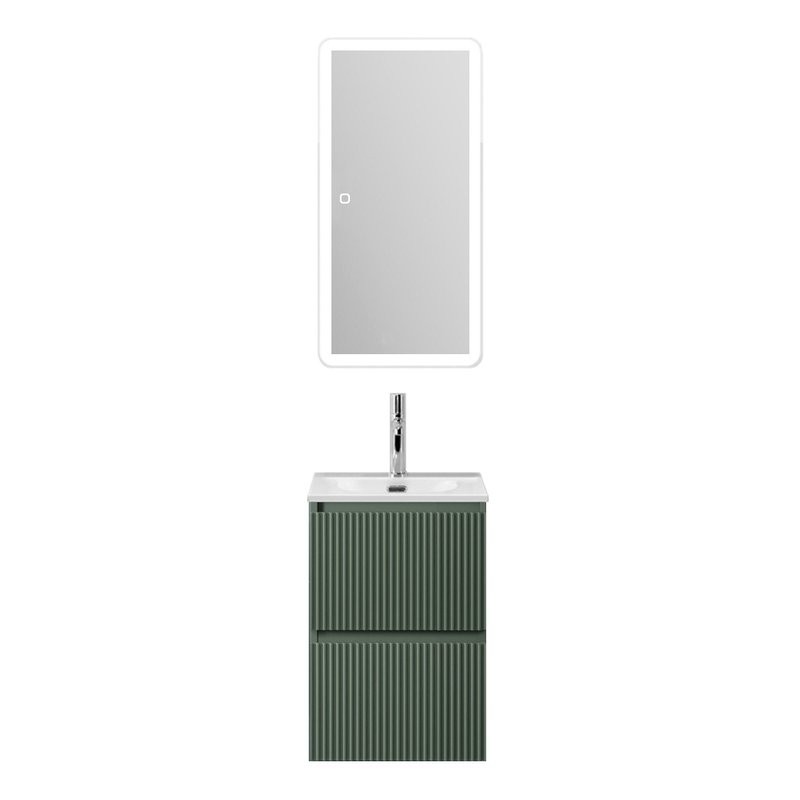 Мебель для ванной комнаты BelBagno Uno-mini 40 подвесная, 2 ящика, матовая еловая