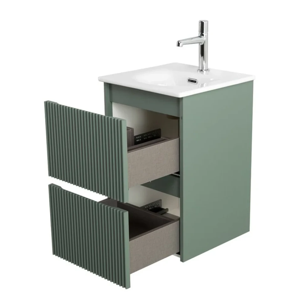 Мебель для ванной комнаты BelBagno Uno-mini 40 подвесная, 2 ящика, матовая еловая