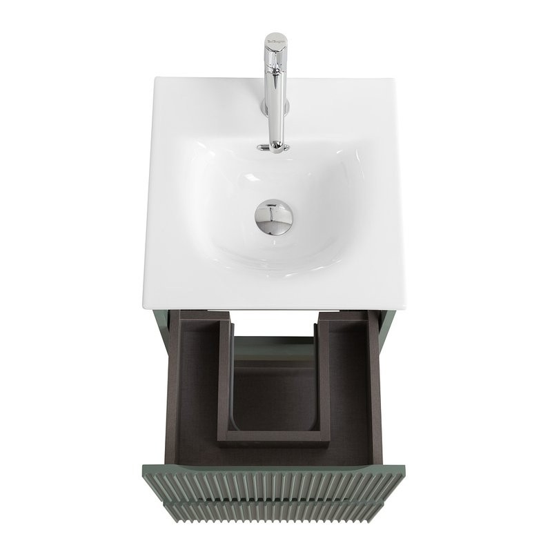 Мебель для ванной комнаты BelBagno Uno-mini 40 подвесная, 2 ящика, матовая еловая