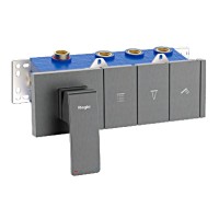 Встраиваемый смеситель для душа и ванны Raglo R02.273.09 С ВНУТРЕННЕЙ ЧАСТЬЮ, графит