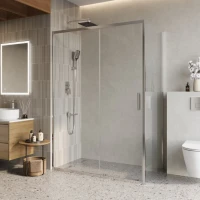 Душевой уголок BelBagno Luce AH-1-140/80-C-Cr профиль хром, стекло прозрачное