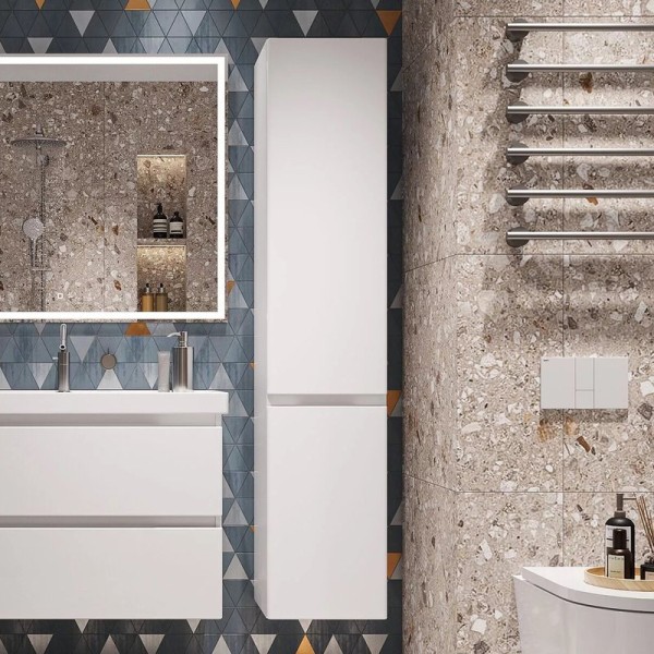 Шкаф пенал для ванной SanStar Riana универсальный, белый