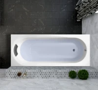 Акриловая ванна Lavinia Boho Biore 150x70 см, встраиваемая, белая, с каркасом