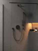 Встраиваемый смеситель для душа и ванны Ravak Spring SG 065.20BL.O2 черный матовый