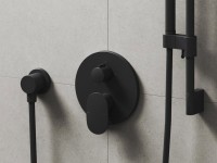 Встраиваемый смеситель для душа и ванны Ravak Spring SG 065.20BL.O2 черный матовый