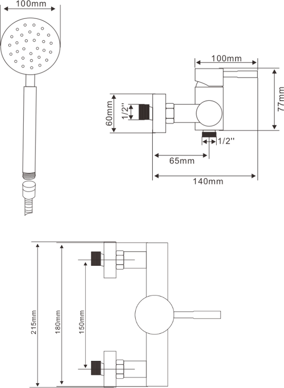 Смеситель для душа Olive'S Akero AK11200 сталь