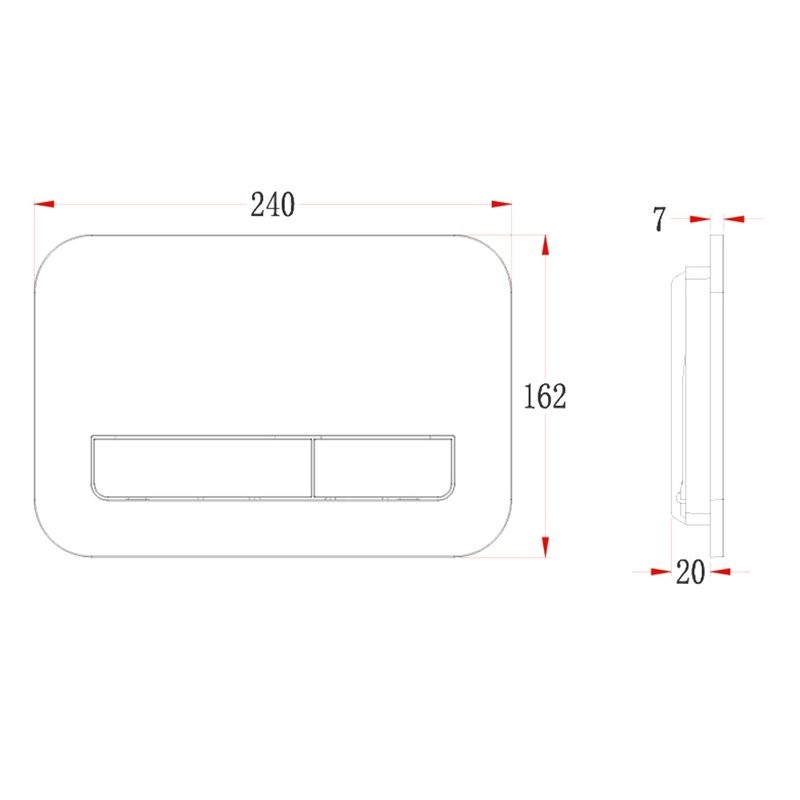 Кнопка смыва для унитаза Veconi Flush V12 пластик, цвет белый глянец