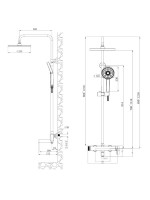 Душевая стойка Agger Sweet A2793344 черный матовый