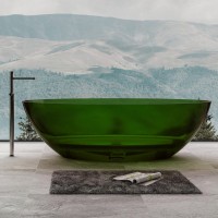 Акриловая ванна Abber Kristall AT9702 Emerald 180x85 см, отдельностоящая, овальная, с донным клапаном