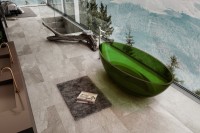 Акриловая ванна Abber Kristall AT9702 Emerald 180x85 см, отдельностоящая, овальная, с донным клапаном