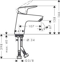 Смеситель для раковины Hansgrohe Logis 71077000