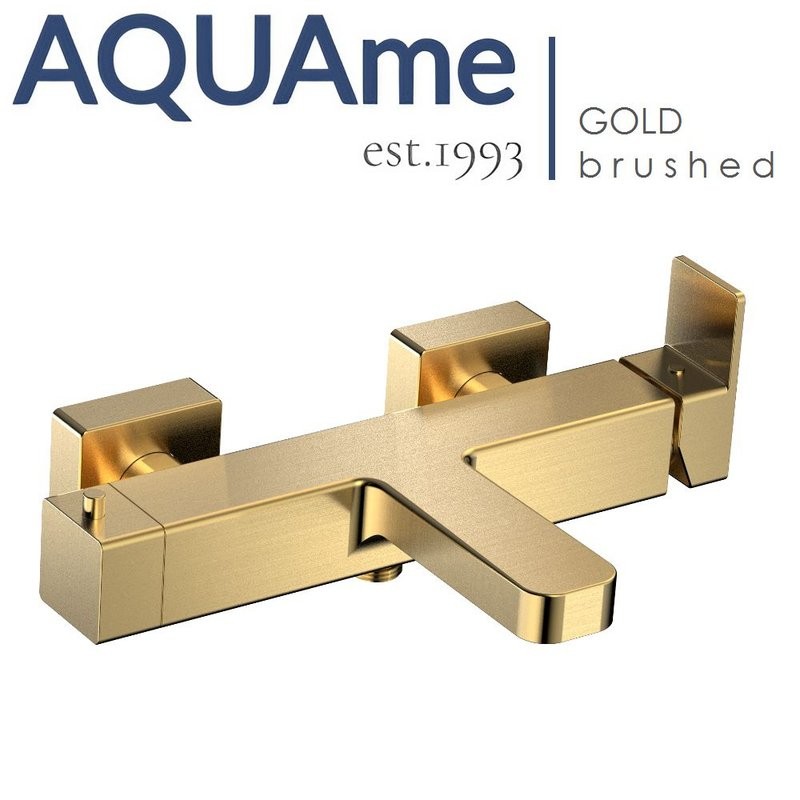 Смеситель для ванны AQUAme Savona золотой шлифованный AQM6812BG